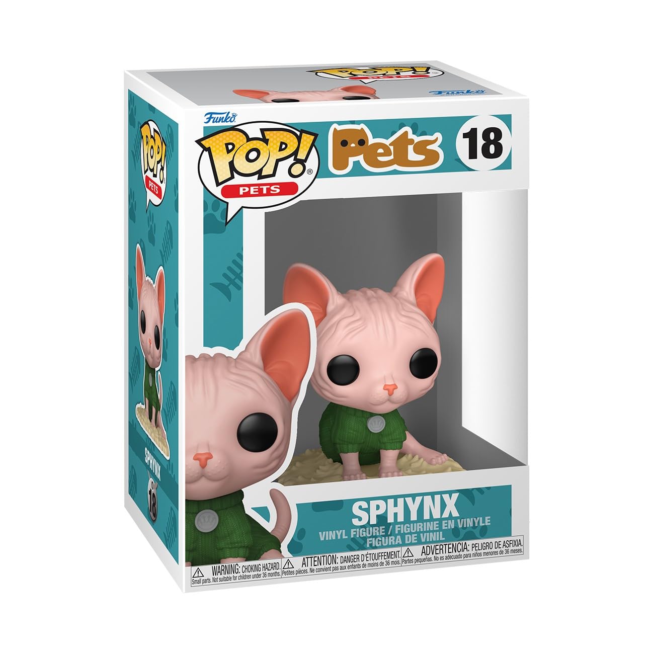 Amazon.co.jp: Funko Pop!ペット:スフィンクス猫 - コレクション可能な